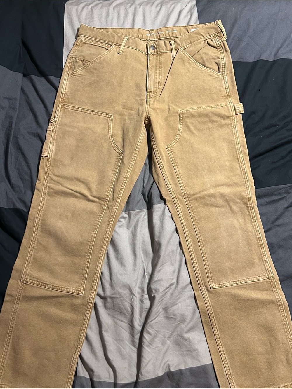 Old Navy Tan Carpenter-Style Cargo Pants